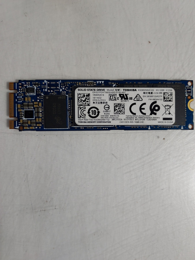 Lot of 5 Toshiba SG6 KSG60ZMV512G 512 GB M.2 2280 80mm Solid State Drive