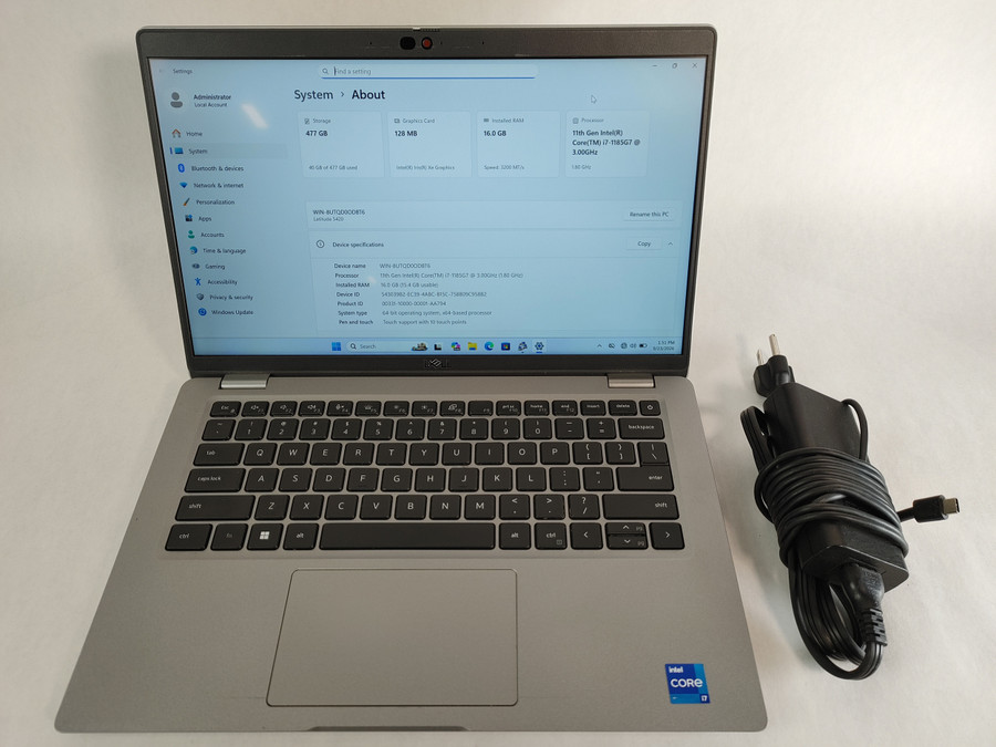 Dell Latitude 5420 Core i7-1185G7 3.00 GHz 16 GB DDR4 512 GB NVMe Windows 11 Pro Laptop WINACTG6 G6