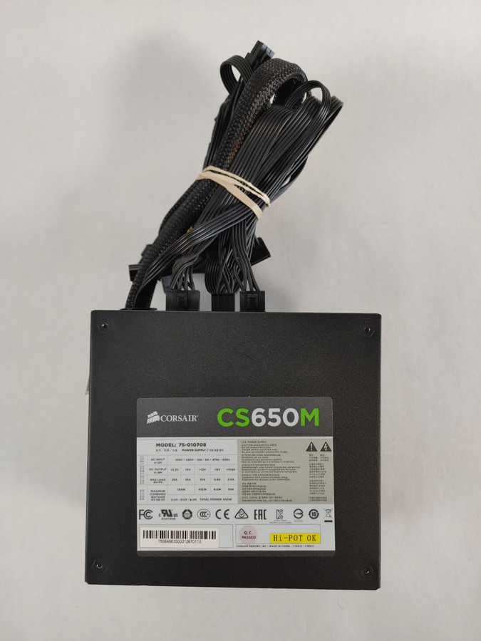 Corsair CS650M 650 W 20+4 Pin ATX Desktop Power Supply 75-010708 / CP-9020077