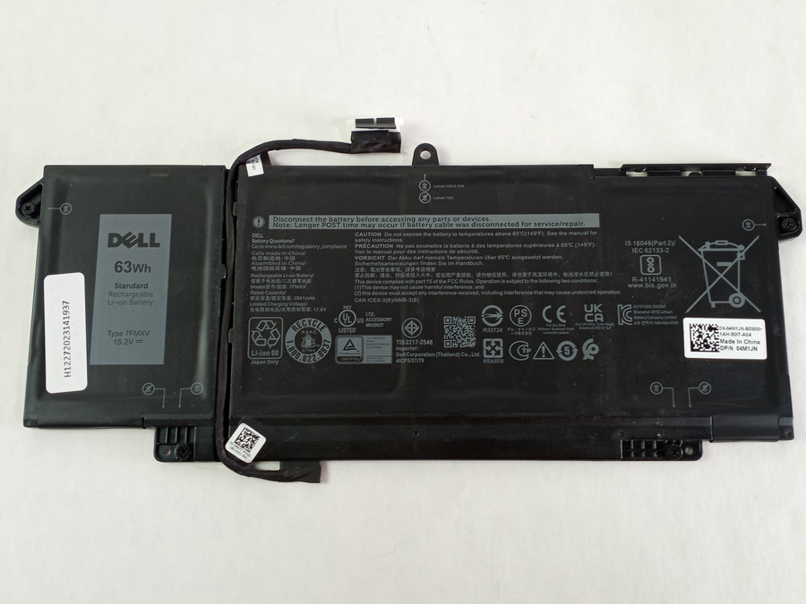 Lot of 5 Dell Latitude 7420 3941mAh 4 Cell 17.6 V Laptop Battery 7FMXV