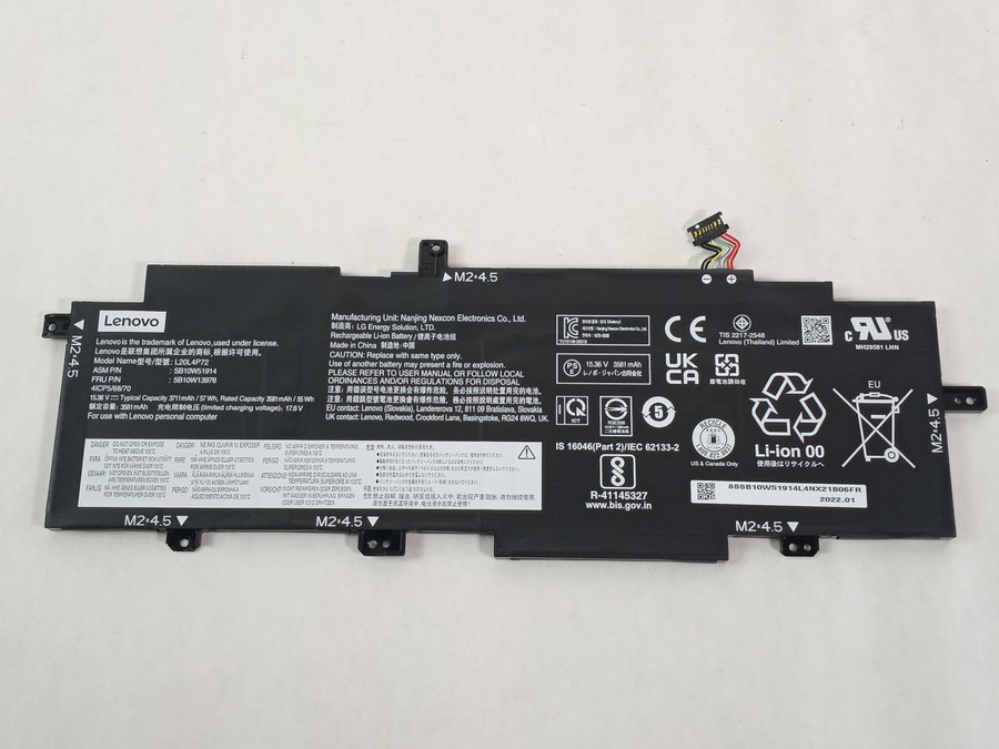 Lenovo ThinkPad T14s Gen 2 3711mAh 4 Cell 15.36 V Laptop Battery 5B10W13976