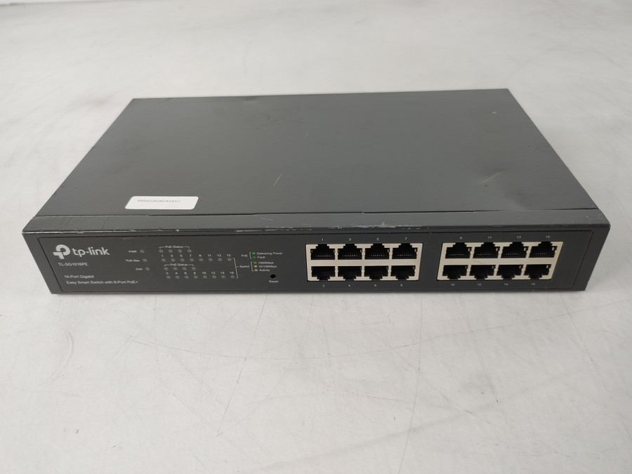 Lot of 2 TP-Link 16-Port Gigabit Easy Smart Switch with 8-Port PoE+ TL-SG1016PE