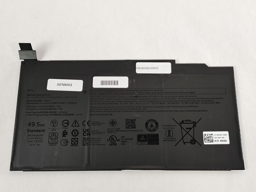Dell XPS 13 9315 2-in-1 4123 mAh 3 Cell 11.4 V Laptop Battery G8W13
