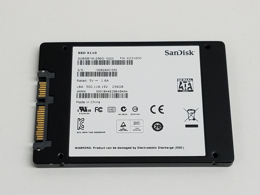 SanDisk X110 SD6B1M-256G-1022I 256GB 2.5" SATA III Solid State Drive