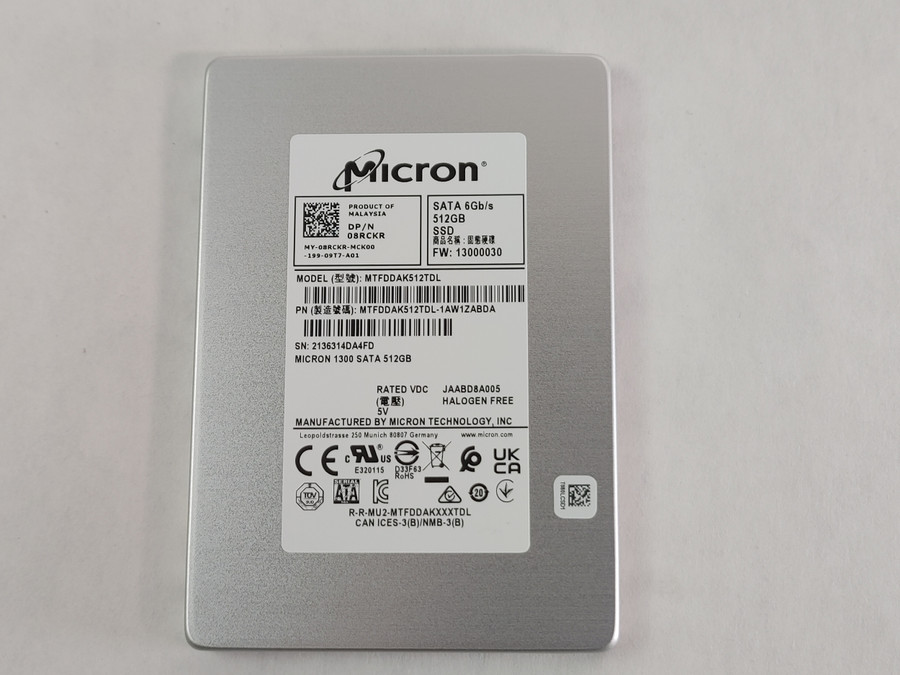 Lot of 2 Micron 1300 MTFDDAK512TDL 512 GB SATA III 2.5 in Solid State Drive