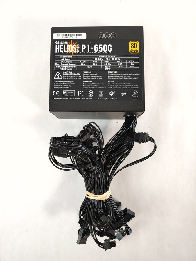 GAMDIAS 650 W 24 Pin ATX Desktop Power Supply HELIOS P1-650G