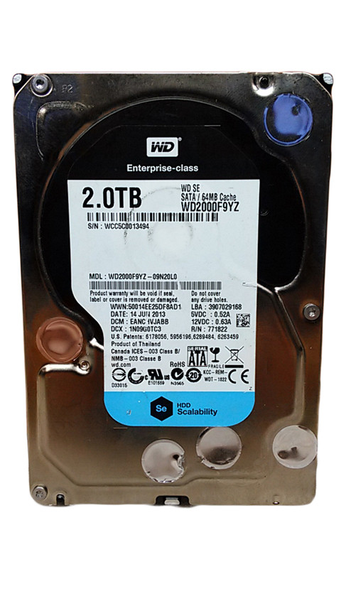 Western Digital WD2000F9YZ 2 TB 3.5 in SATA III Enterprise Hard Drive