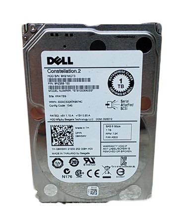Lot of 2 Seagate Dell Constellation ST91000640SS 1TB 2.5" SAS 2 Enterprise HDD