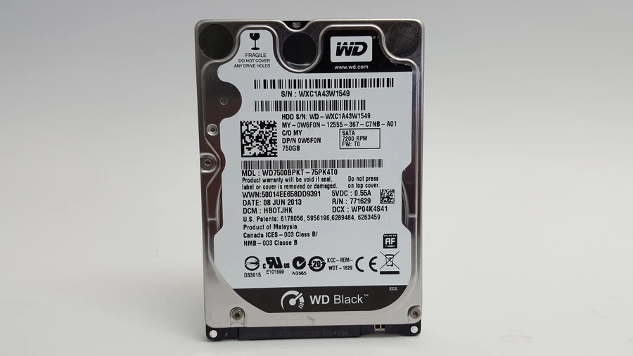Western Digital WD Black WD7500BPKT 750 GB 2.5" SATA II Laptop Hard Drive