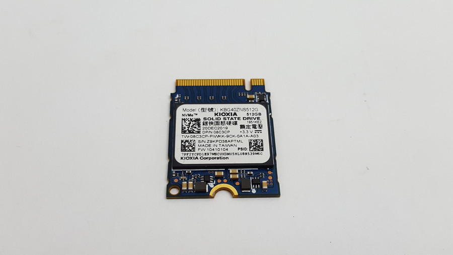 Lot of 2 Kioxia   KBG40ZNS512G 512 GB NVMe 30mm SSD