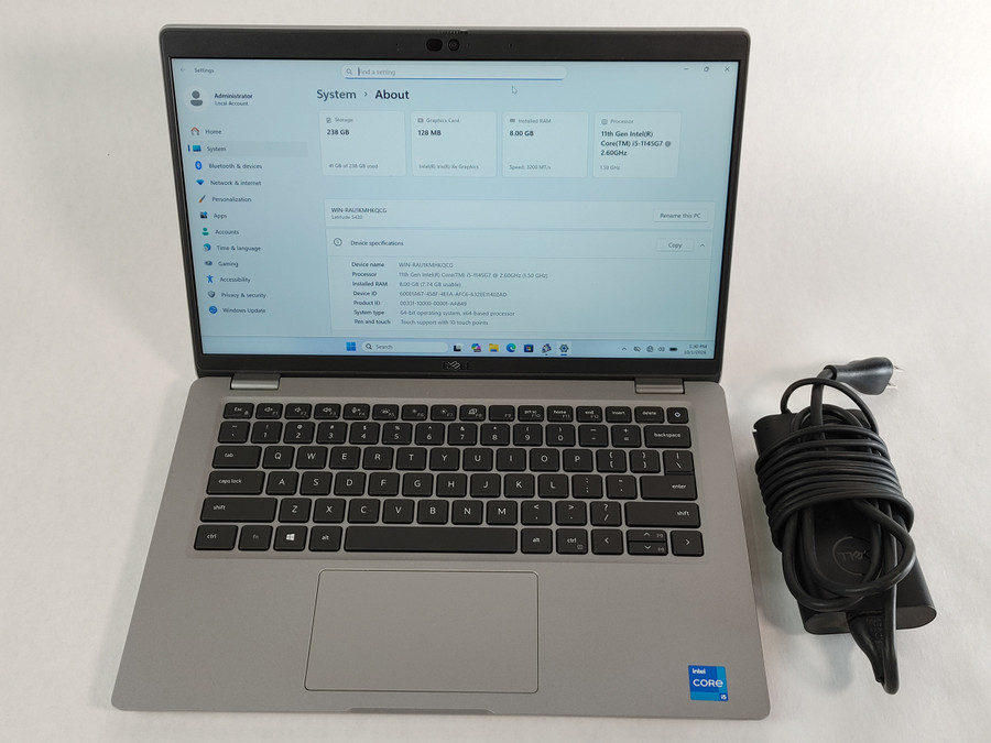 Dell Latitude 5420 Core i5-1145G7 2.60 GHz 8 GB DDR4 256 GB NVMe Windows 11 Pro Laptop WINACTG7 G7