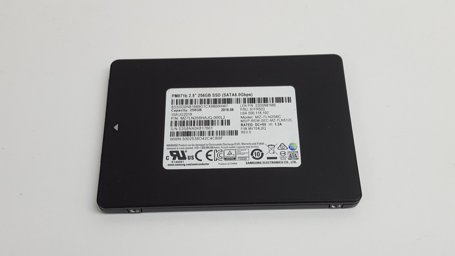 Lot of 5 Samsung MZ-7LN256C PM871b 256 GB SATA III 2.5 in Solid State Drive