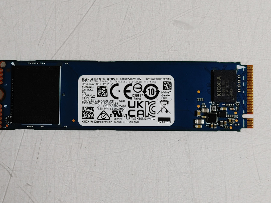 Kioxia BG5 PCIe Gen4 x4 1024 GB 80mm Solid State Drive KBG5AZNV1T02