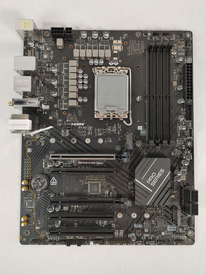 MSI PRO B760-VC WIFI 7 BULK Intel LGA 1700 DDR5 Desktop Motherboard