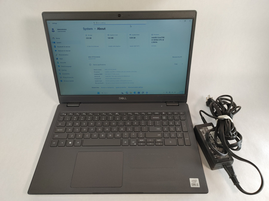 Dell Latitude 3510 Core i3-10110U 2.10 GHz 8 GB DDR4 250 GB NVMe Windows 11 Pro Laptop WINACTK1 K1