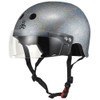 Triple 8 THE Certified Sweatsaver Visor Helmet - Silver Glitter Side View