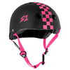 S1 Lifer Dual Certified Helmet - Black Matte with Pink Checkers