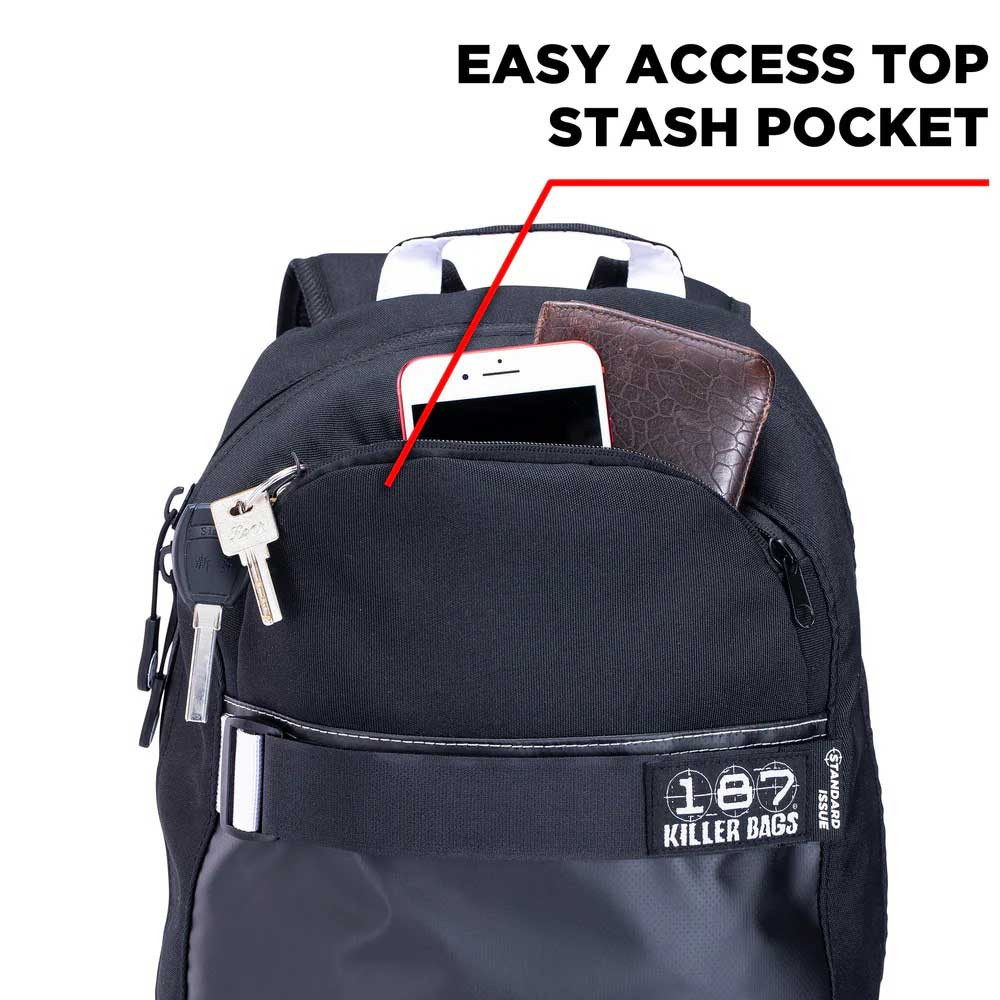 Zaino 187 Killer Pads Standard Issue: Con Cinghie Per Skateboard, Tessuto Balistico 1000D, Tasca Per Laptop