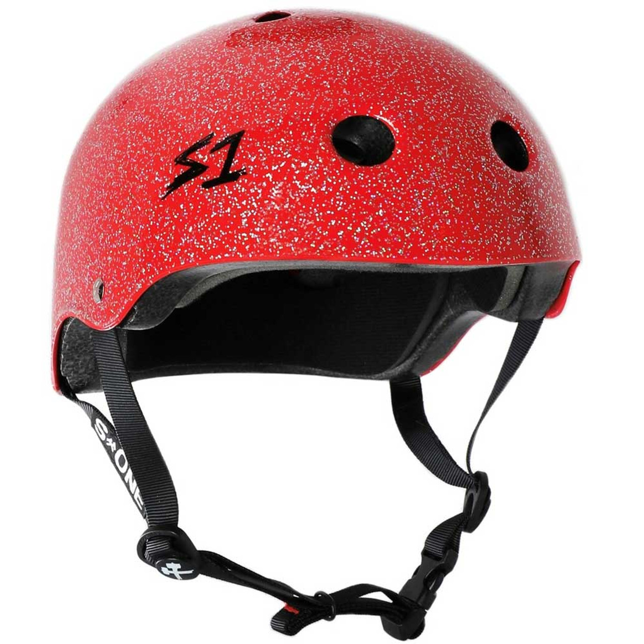 S1 Lifer Dual Certified Helmet - Red Gloss Glitter