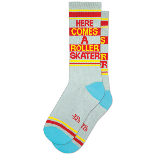 Here Comes A Rollerskater Gym Socks