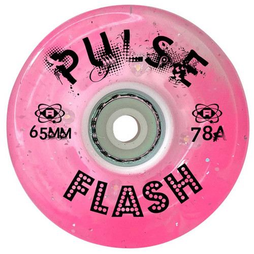 Atom Pulse Flash Wheels Pink Glitter Front
