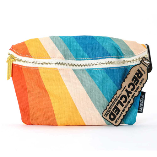 Ultra-Slim Fanny Pack - Recycled RPET - Retro Rainbow