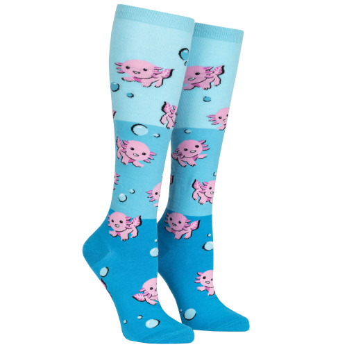 Dancing Axolotl Knee High Socks