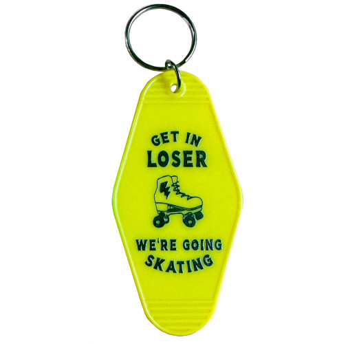 Let's Go Skating Retro Keychain - Citrine
