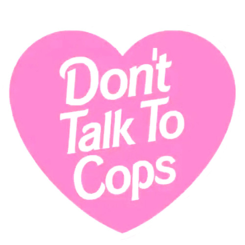 Don't Talk To Cops Sticker