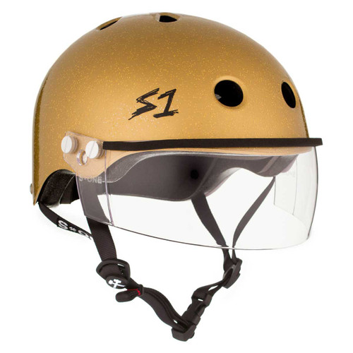 S1 Lifer Visor Helmet - Gold Gloss Glitter