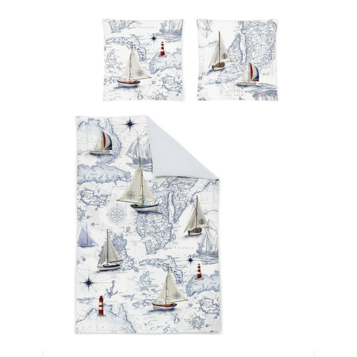 German Duvet Cover Sailboat Twin Size