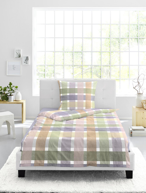 Duvet Cover Set "COTTAGE MEADOW PLAID" *NEW*
