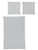 Twin Duvet Cover Set ANNA *silver/grey floral seersucker cotton* -new-