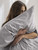 Jacquard Duvet Cover Set "MEADOW WHISPER" in silver / grey