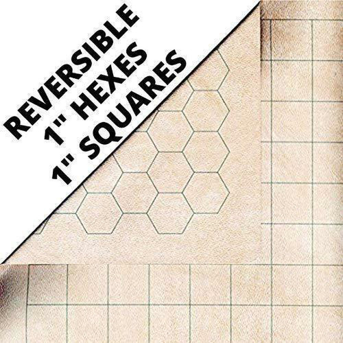 Chessex Reversible Battlemat: 1 Inch Squares/Hexes