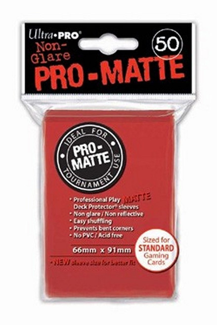 Ultra-Pro: Pro-Matte Standard Sleeves - Red 50ct