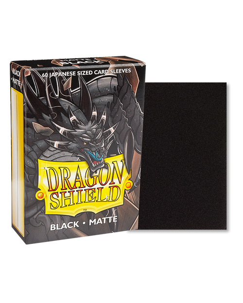 Dragon Shield Japanese Sleeves: Black Matte 60ct