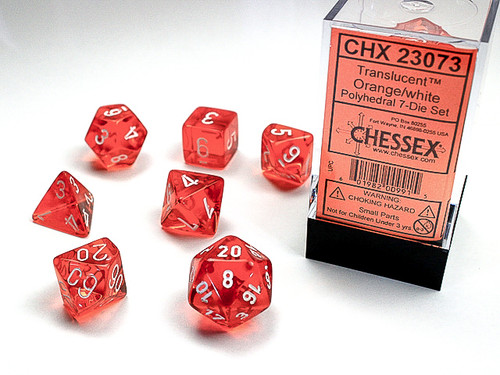 CHX 23073 Translucent Orange/White 7-Die Set