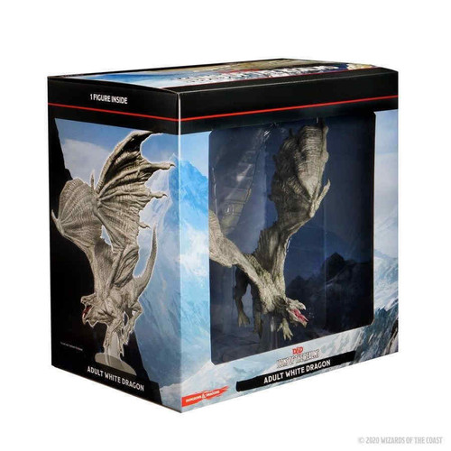 D&D Fantasy Miniatures: Icons Of The Realms: Adult White Dragon Premium Figurine