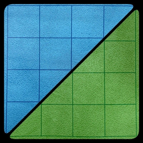 Chessex Reversible Battlemat: 1-in. Blue-Green Squares (23.5 in. X 26 in.)