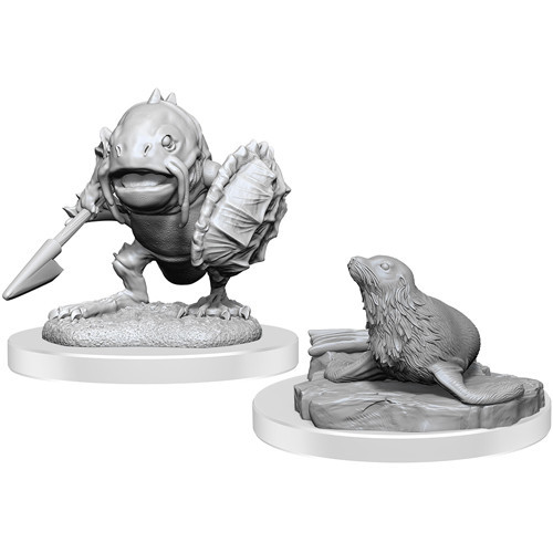 D&D Nolzur's Marvelous Unpainted Miniatures W20: Locathah & Seal