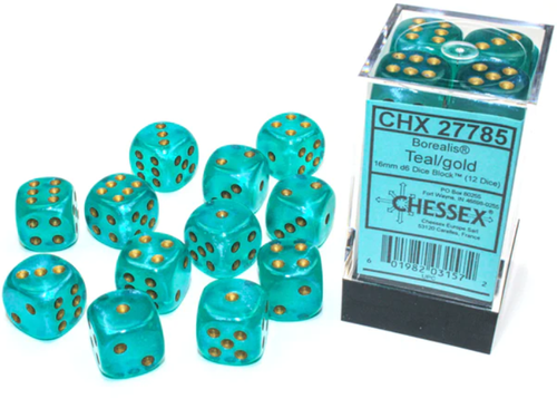 CHX 27785 Borealis Teal/Gold 16mm D6 (12)