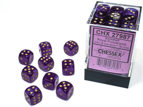 CHX 27987 Borealis Royal Purple/Gold 12mm D6 (36)