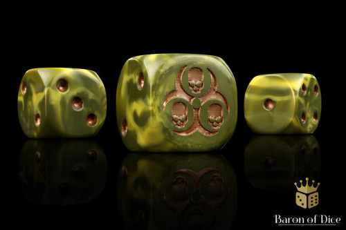 Baron of Dice: Diseased Dice 25ct (Round Corner) Baron of Dice: Diseased Dice 25ct (Round Corner)