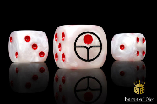 Baron of Dice: Universal Peace Dice - White 25ct (Round Corner) Baron of Dice: Universal Peace Dice - White 25ct (Round Corner)