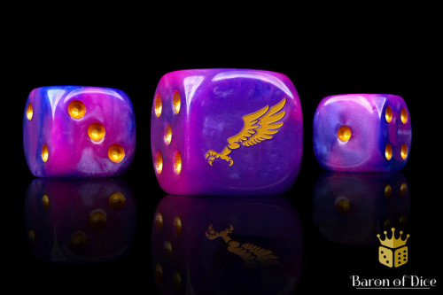 Baron of Dice: Children of Profligacy Dice - Gold 25ct (Round Corner)