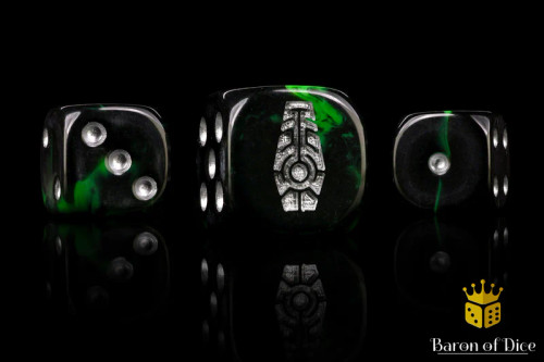 Baron of Dice: Day of the Dead Dice - Silver Coffin 25ct (Round Corner) Baron of Dice: Day of the Dead Dice - Silver Coffin 25ct (Round Corner)