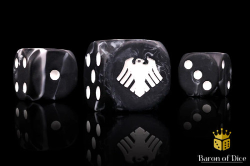 Baron of Dice: Raven Dice 25ct (Round Corner) Baron of Dice: Raven Dice 25ct (Round Corner)