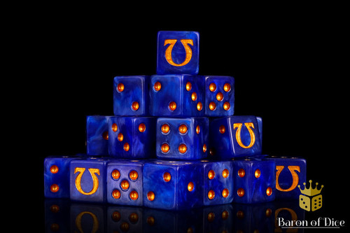 Baron of Dice: Omega Dice - Ancient Gold (Square Corner)