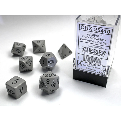 CHX 25410: Opaque Grey/Black 7-Die Set